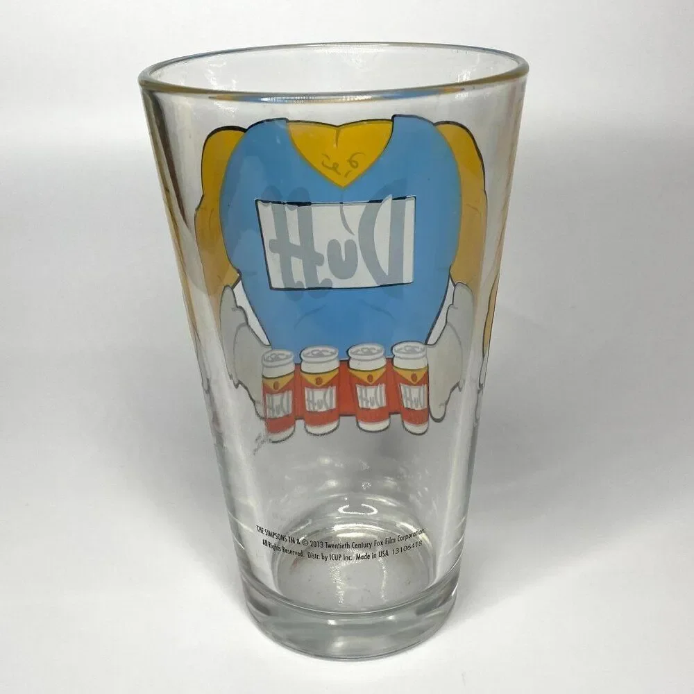 Duff Man The Simpsons Drinking Glass